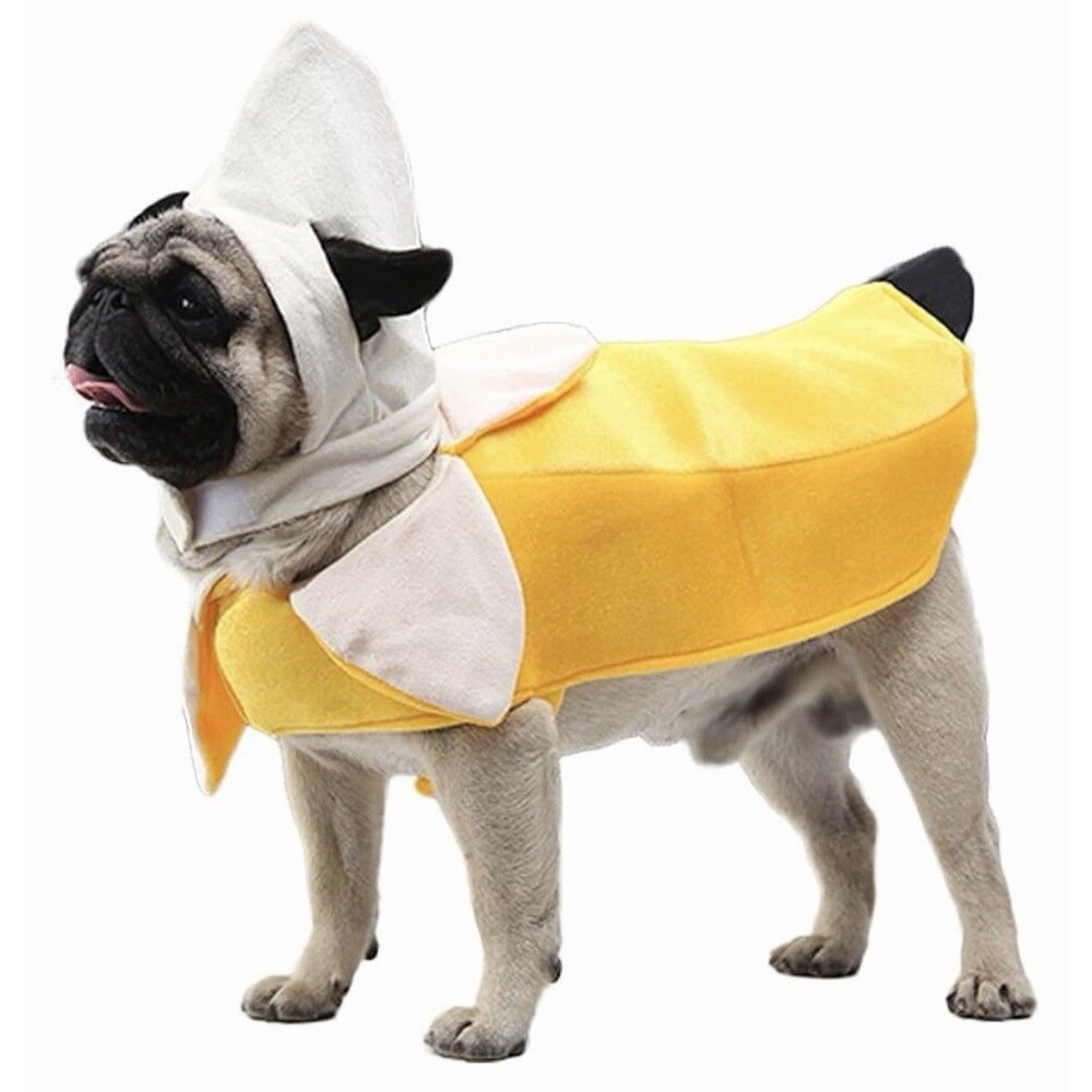 Skull & Bones Peeled Banana Dog Pet Animal Halloween Costume Size Medium